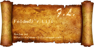 Feldmár Lili névjegykártya